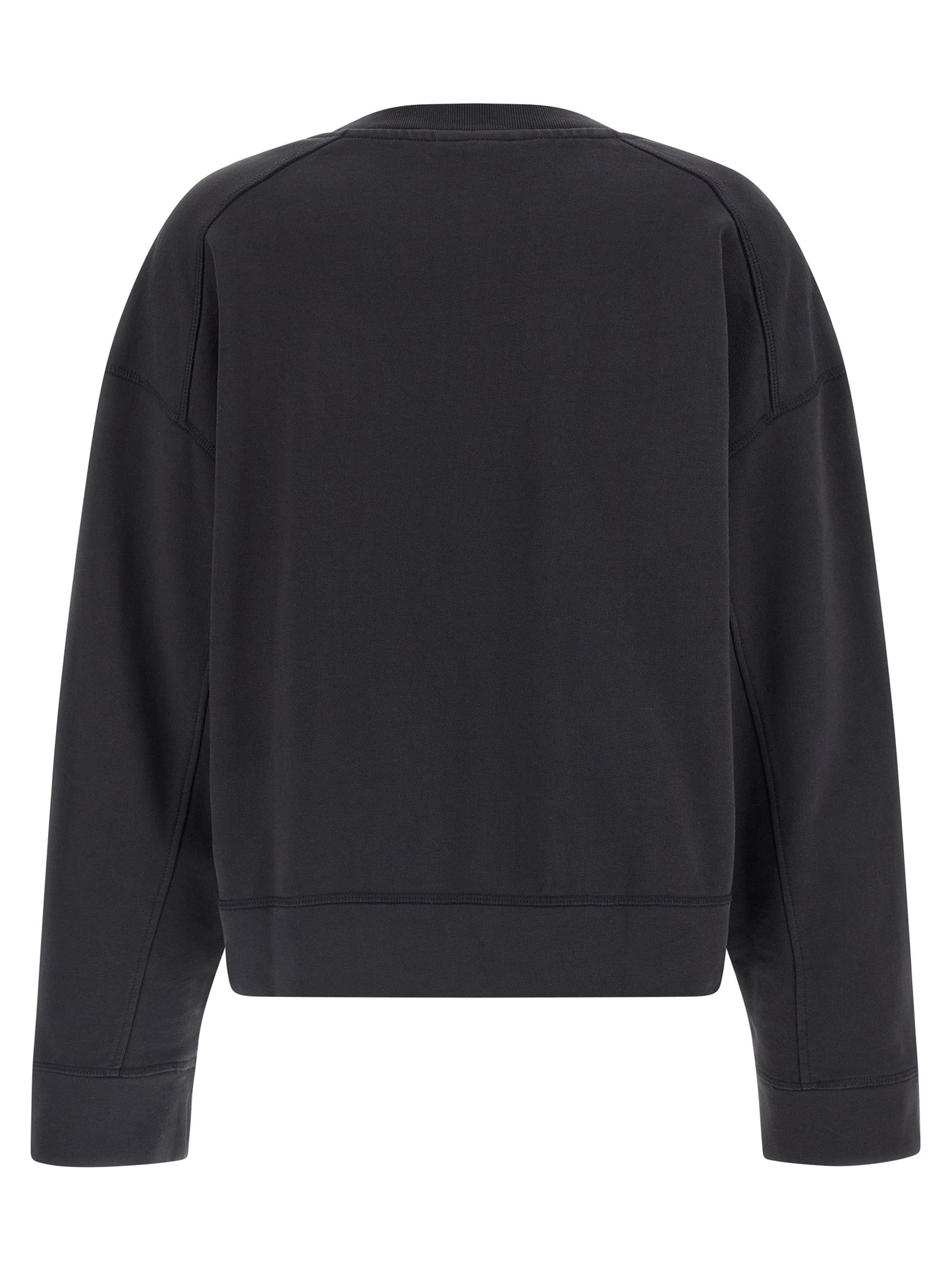 Activewear Sweatshirt by Ganni for women in organic cotton black & print showcases a athletic silhouette with sleeves, a athletic crew neckline, and high-performance for a athletic aesthetic.