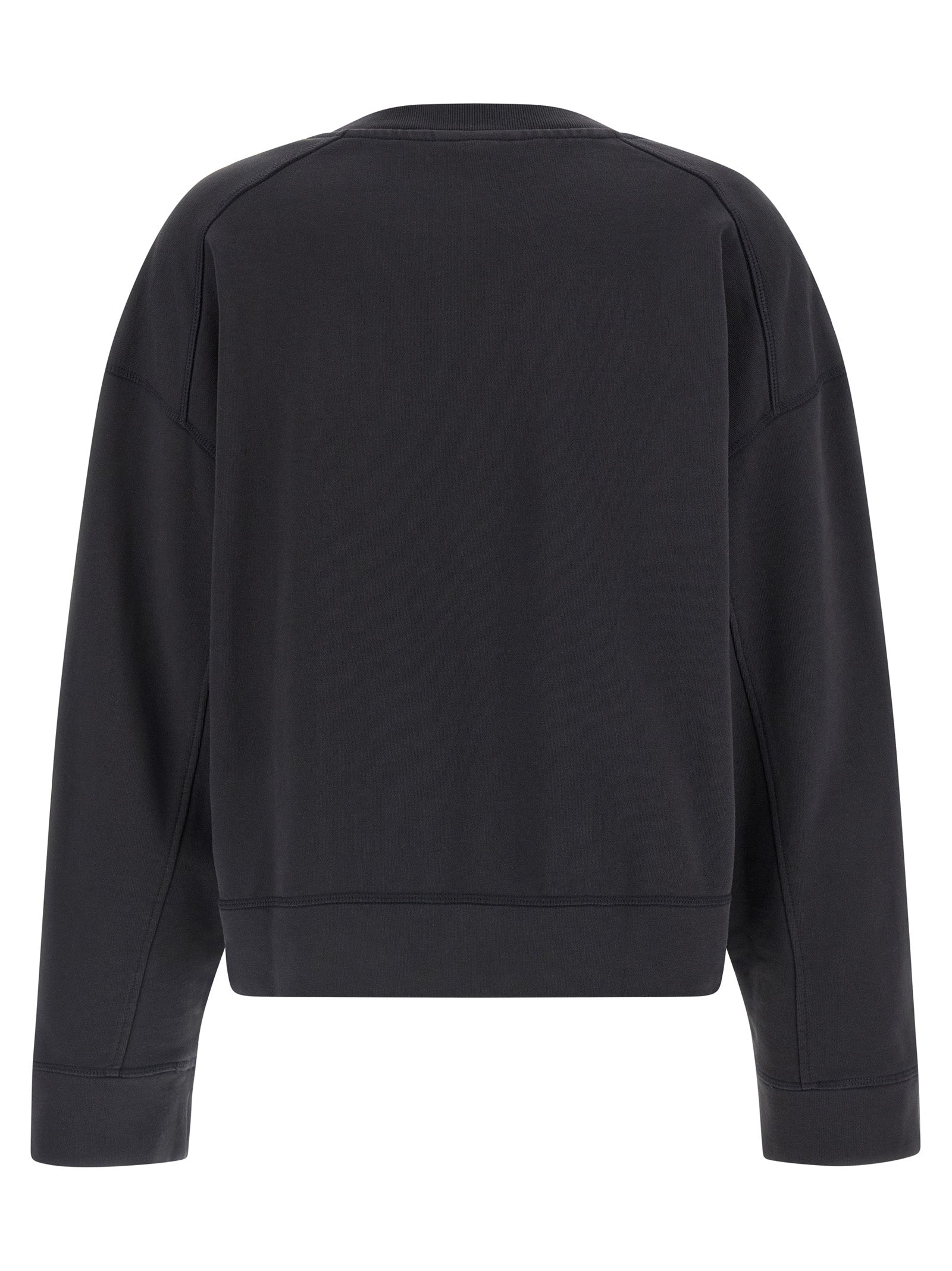 Activewear Sweatshirt by Ganni for women in organic cotton black & print showcases a athletic silhouette with sleeves, a athletic crew neckline, and high-performance for a athletic aesthetic.