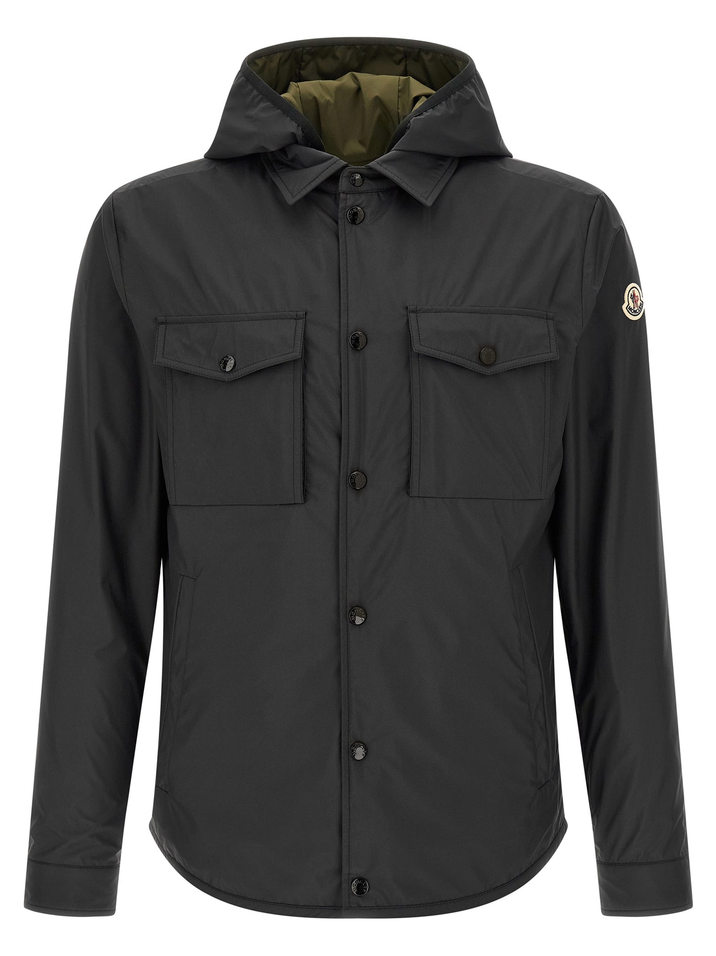 Hooded Vest by Moncler for men in polyester felt multicolor features an contemporary silhouette, showcasing refined hooded & windproof and a contemporary hooded shirt-collar neckline for a sophisticated layered look.