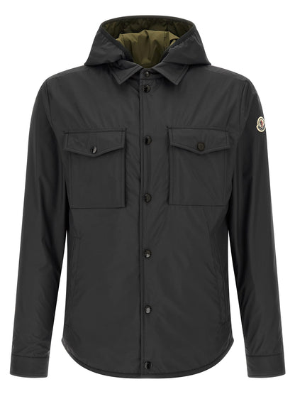 Hooded Vest by Moncler for men in polyester felt multicolor features an contemporary silhouette, showcasing refined hooded & windproof and a contemporary hooded shirt-collar neckline for a sophisticated layered look.