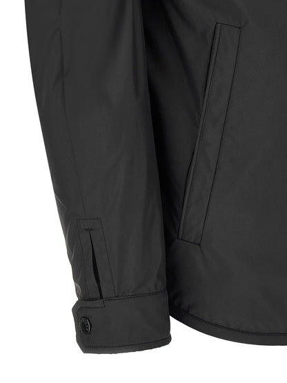 Hooded Vest by Moncler for men in polyester felt multicolor features a chic silhouette, expertly detailed with a refined hooded shirt-collar neckline and premium hooded & windproof for a truly chic look.