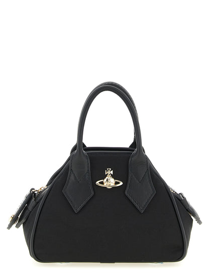 This Mini Handbag by Vivienne Westwood for women in viscose & rubber and black presents a sculptural silhouette featuring a secure zipper, ample , and versatile shoulder-strap, adjustable-strap & handle for a sculptural finish.