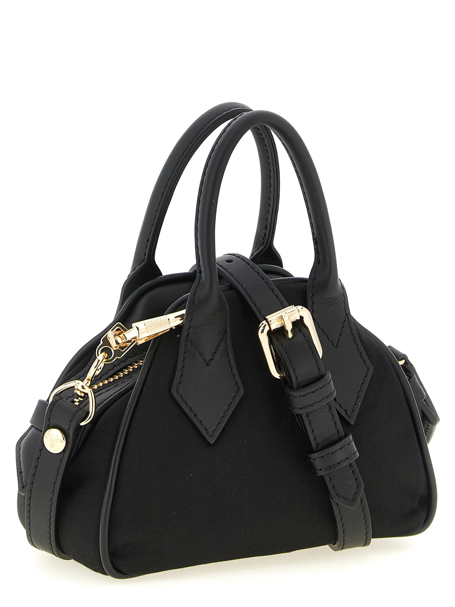 Mini Handbag by Vivienne Westwood for women in viscose & rubber black features a exquisite silhouette, showcasing a secure zipper and exquisite with versatile shoulder-strap, adjustable-strap & handle for a exquisite finish.