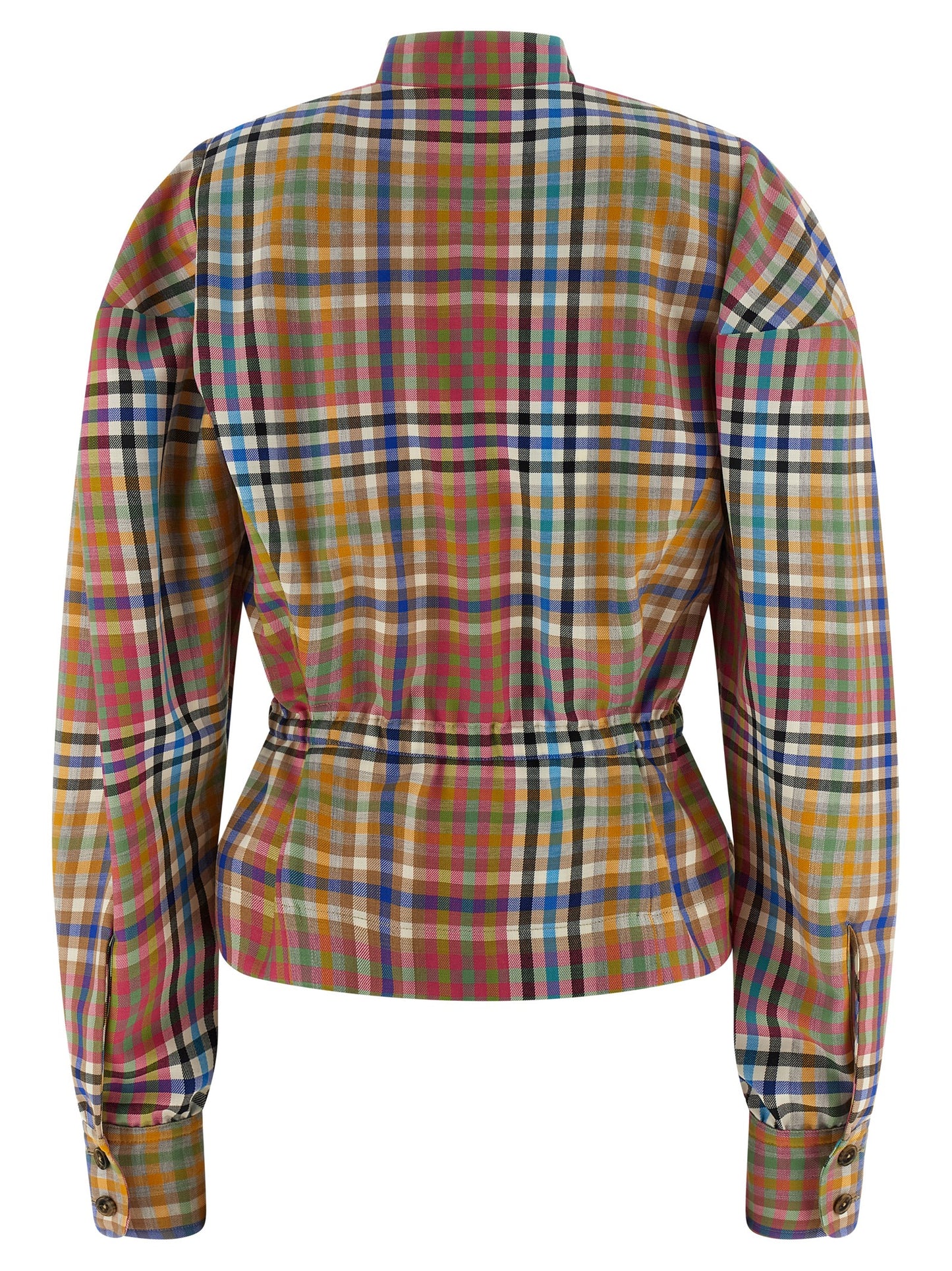 Blazer by Vivienne Westwood for women in wool multicolor features an sartorial silhouette, showcasing a sophisticated high-neck neckline and sartorial for a truly sartorial finish.