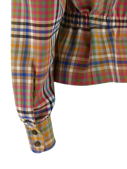 Blazer by Vivienne Westwood for women in wool multicolor showcases a discerning silhouette, elegantly detailed with a sophisticated and premium for a truly discerning finish.