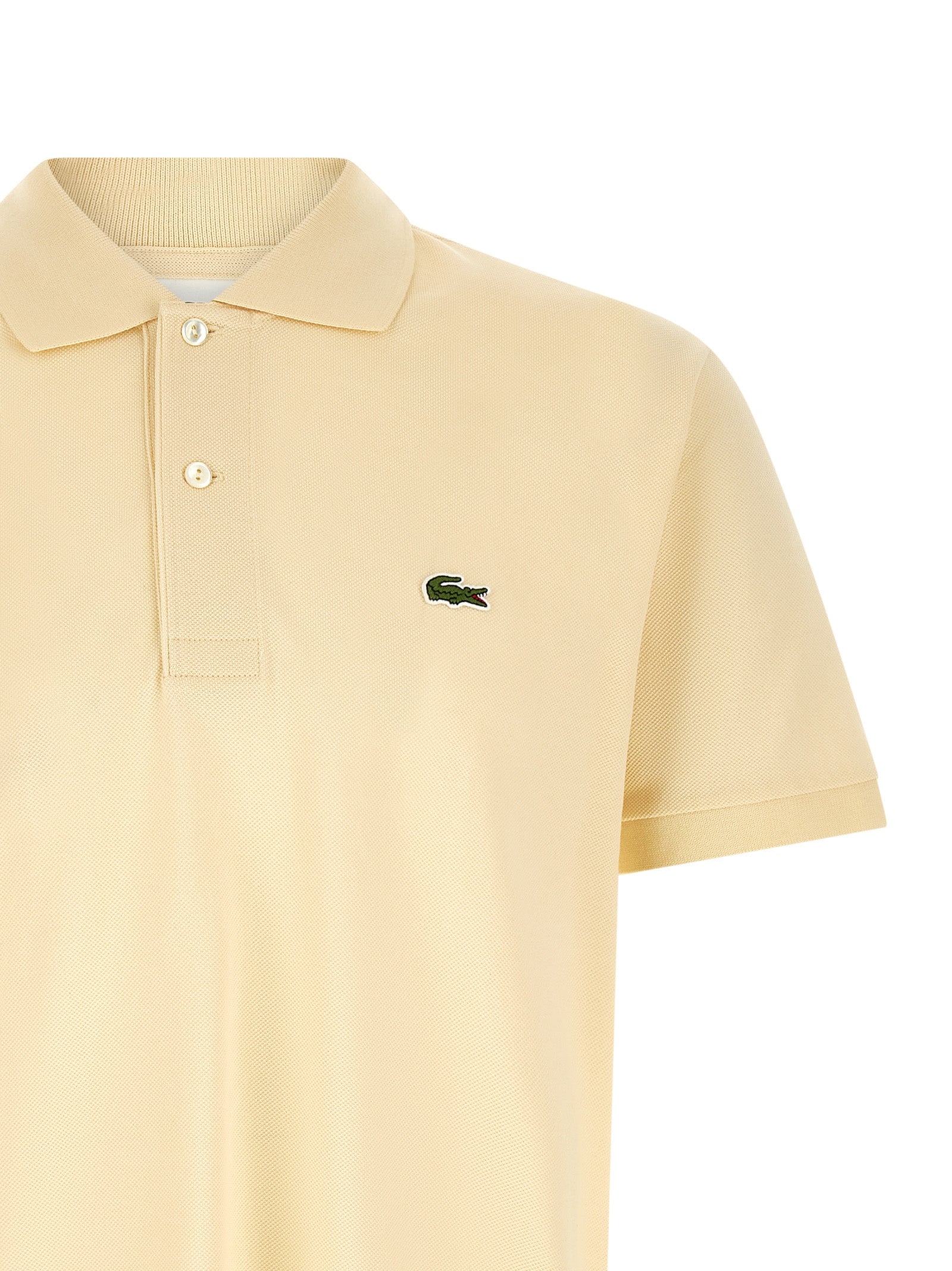 Polo Shirt by Lacoste for men in cotton bicolour, green & yellow presents a crisp silhouette, artfully detailed with a crisp and crisp .