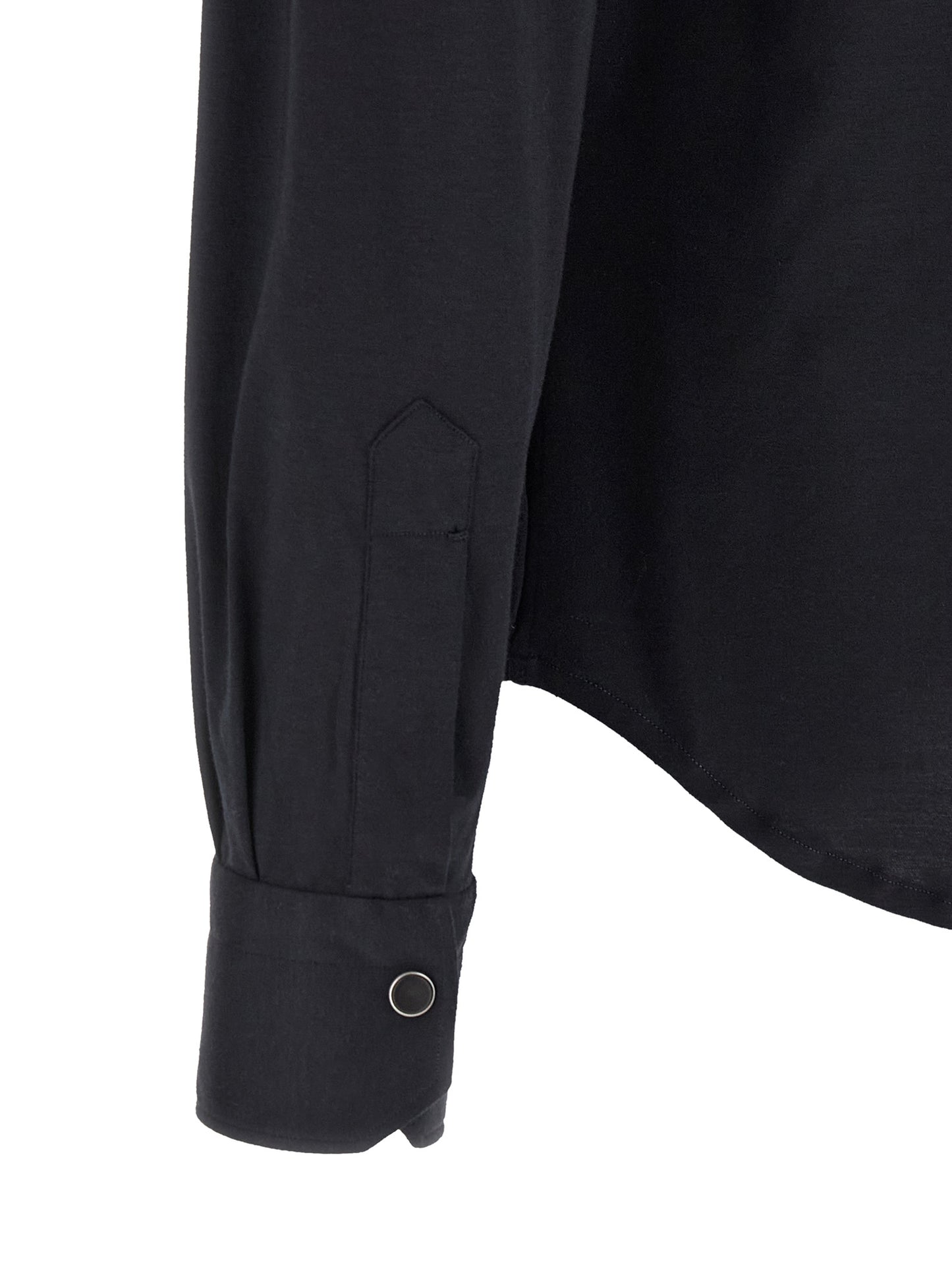 Shirt by Kiton for men in cotton blue presents a discerning silhouette, showcasing a sophisticated and for a truly discerning finish.