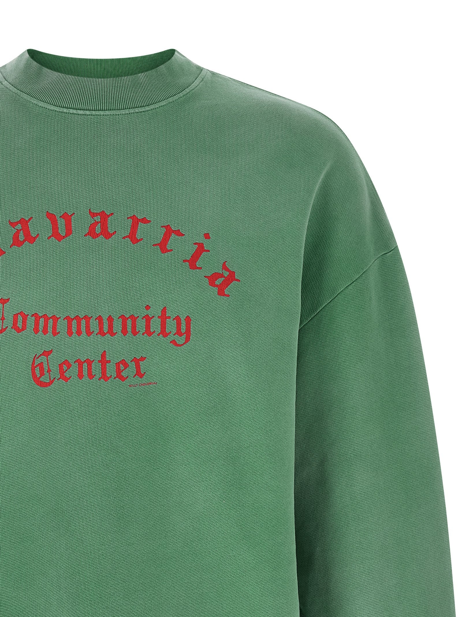 Sweatshirt by WILLY CHAVARRIA for men in cotton bicolour, green & print features an exquisite silhouette, showcasing and crew neckline details for a exquisite look.