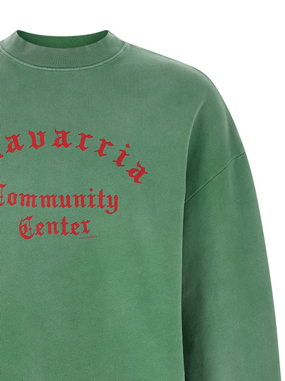 Sweatshirt by WILLY CHAVARRIA for men in cotton bicolour, green & print features an exquisite silhouette, showcasing and crew neckline details for a exquisite look.