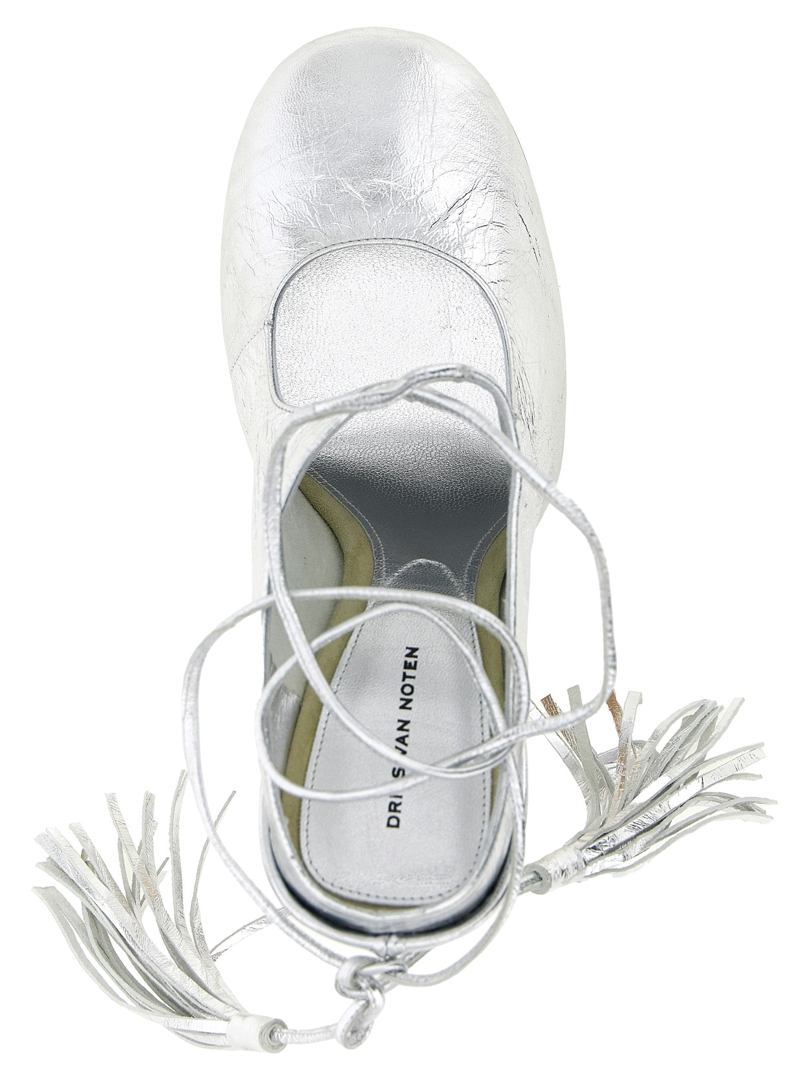 High-Heel Stiletto Mules Pumps Heels by Dries Van Noten for women in lamb leather silver features an captivating silhouette, showcasing the elegant Women's Lamb Leather High-Heel Stiletto Mules Pumps Heels design with a stiletto high-heel and a sophisticated .