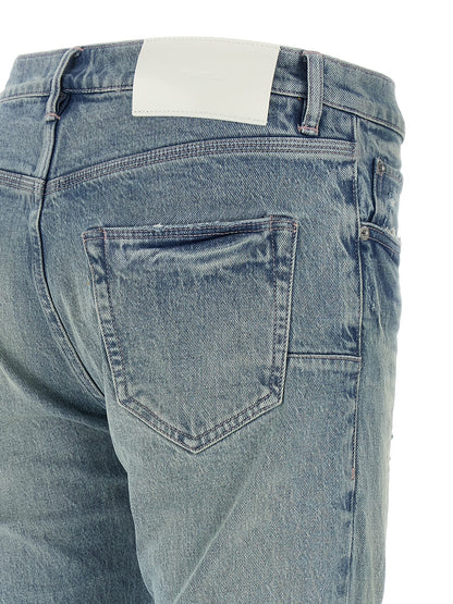 PURPLE Blue Cotton Skinny Jeans