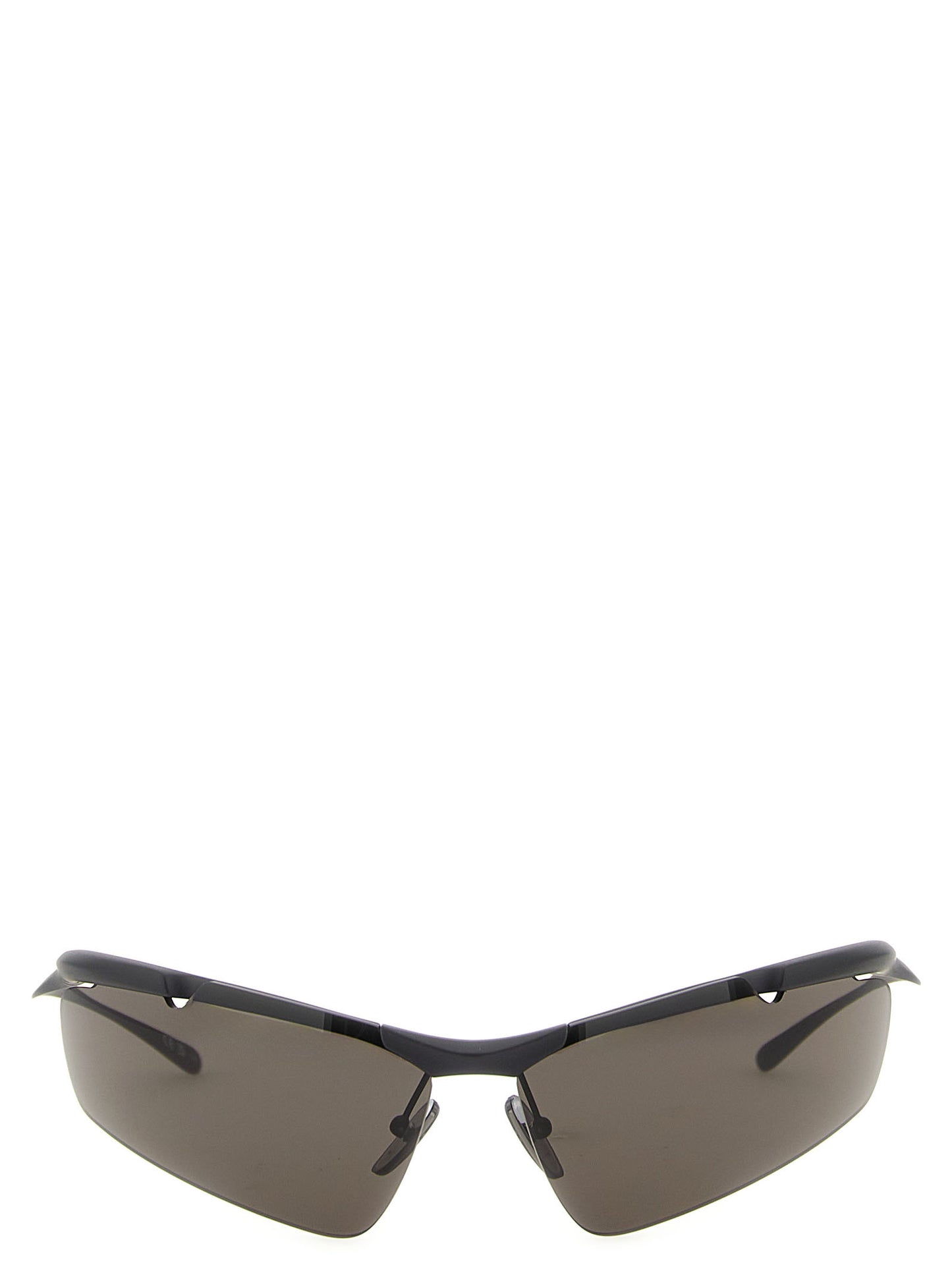 This Sunglasses by Balenciaga for men in raffia polyamide leather & crystal black presents a sumptuous silhouette, showcasing a sumptuous cat-eye frame design in black coloured frame and high-performance .