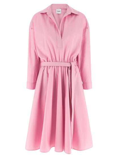 Dress by NUDE for women in cotton multicolor, nude & pink features an cute silhouette, detailed with a and that elegantly flows into a cute midi.