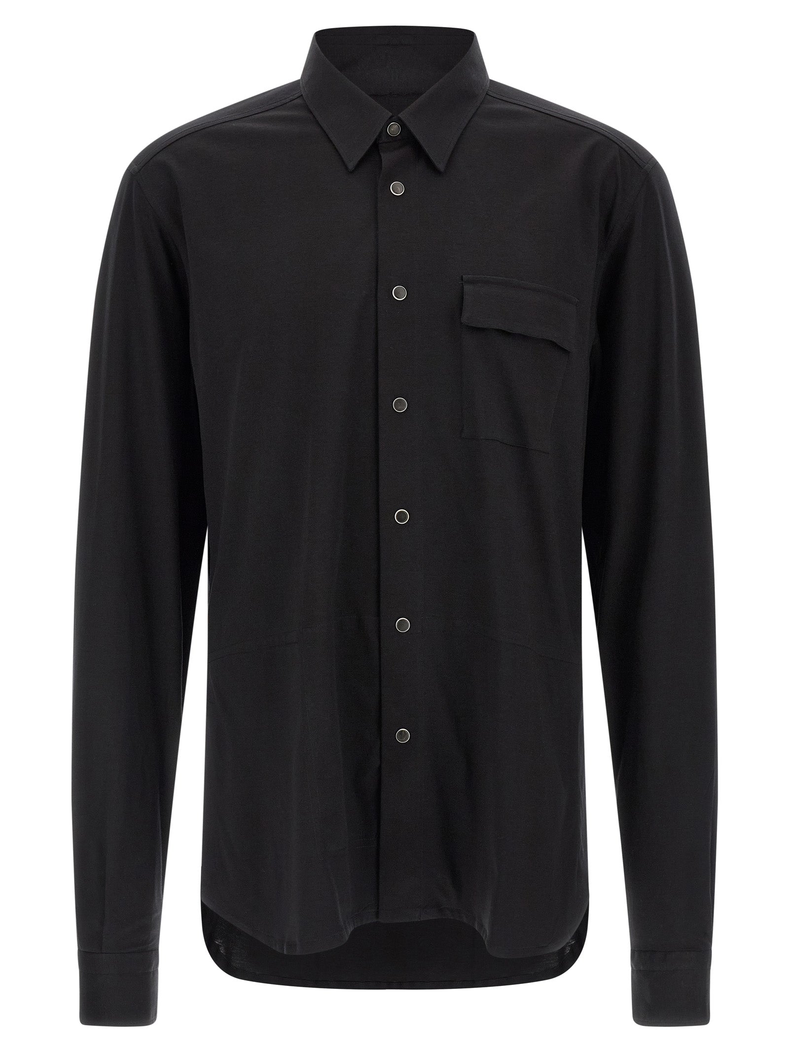 Shirt by Kiton for men in cotton black presents a discerning silhouette, showcasing a sophisticated and for a truly discerning finish.