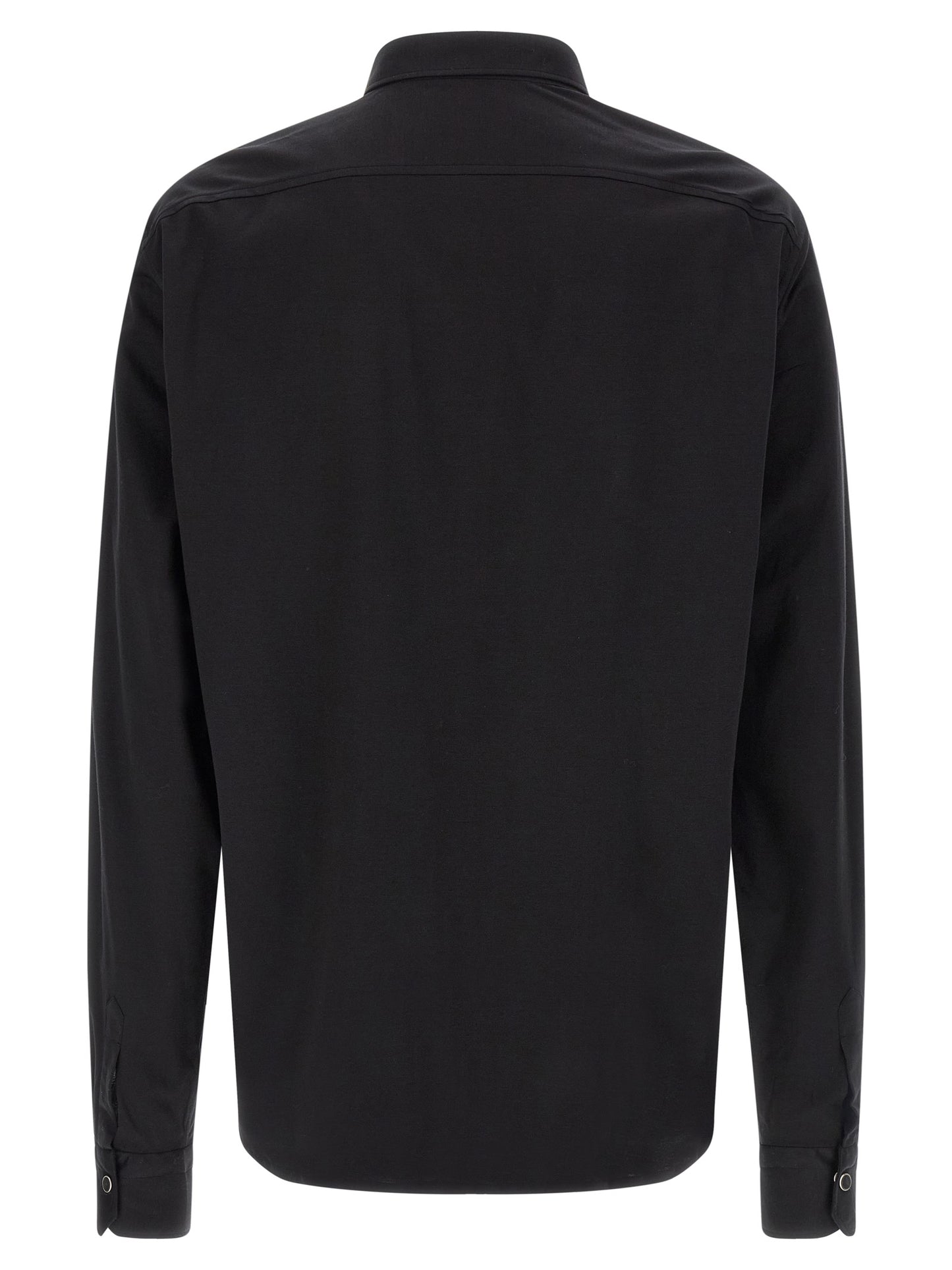 Shirt by Kiton for men in cotton black showcases a sleek silhouette, elegantly detailed with a sleek and for a sleek finish.