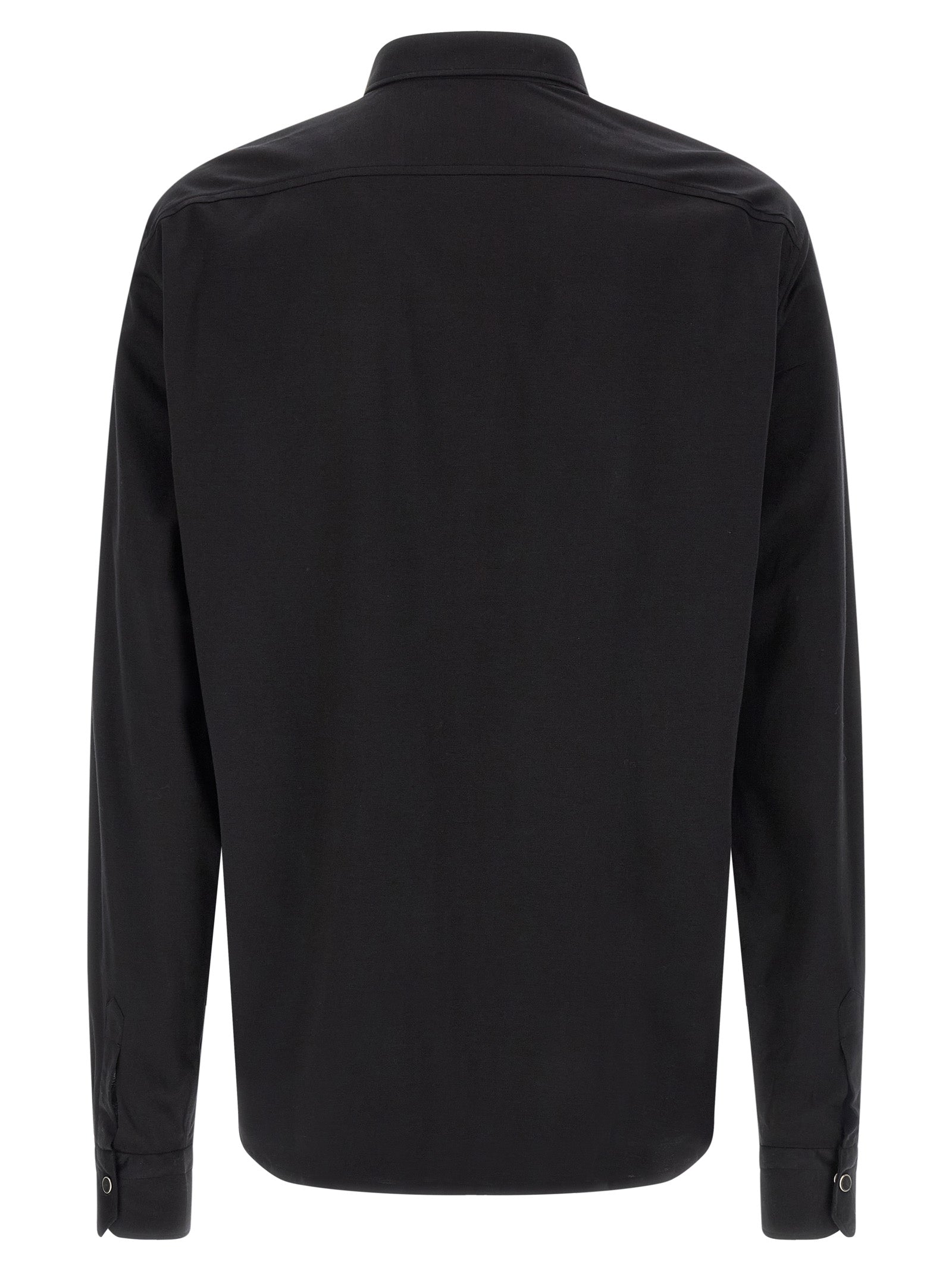 Shirt by Kiton for men in cotton black showcases a sleek silhouette, elegantly detailed with a sleek and for a sleek finish.