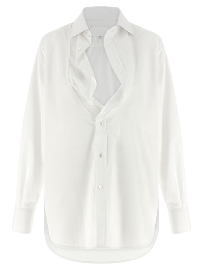Blouse by Maison Margiela for women in cotton white showcases a sublime silhouette, artfully detailed with a sublime and long-sleeve for a sophisticated, sublime finish.
