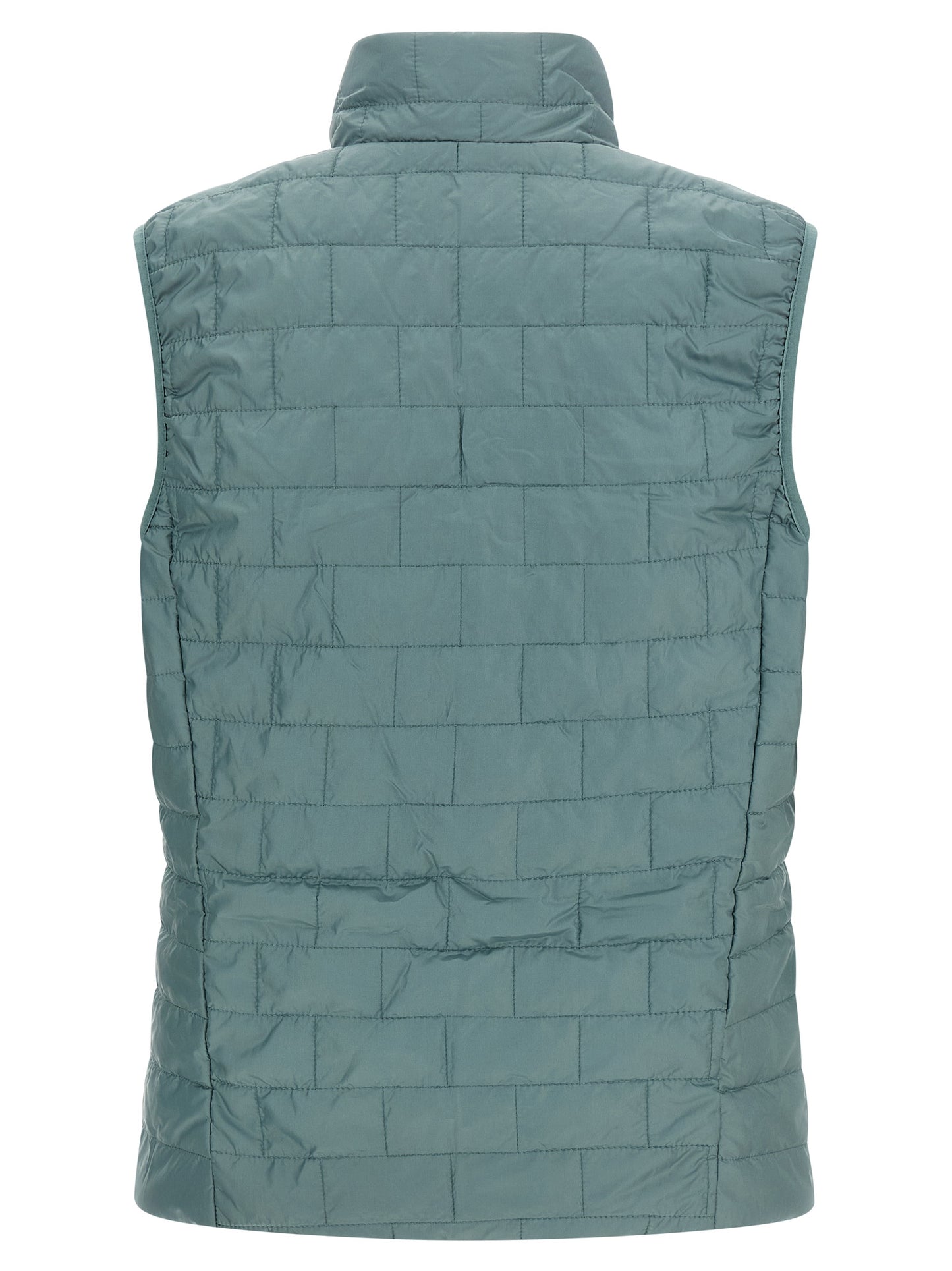 Jacket by PATAGONIA for men in polyester gold & light-blue showcases a contemporary silhouette, detailed with a contemporary high-neck neckline and premium lightweight & insulated for a sophisticated finish.