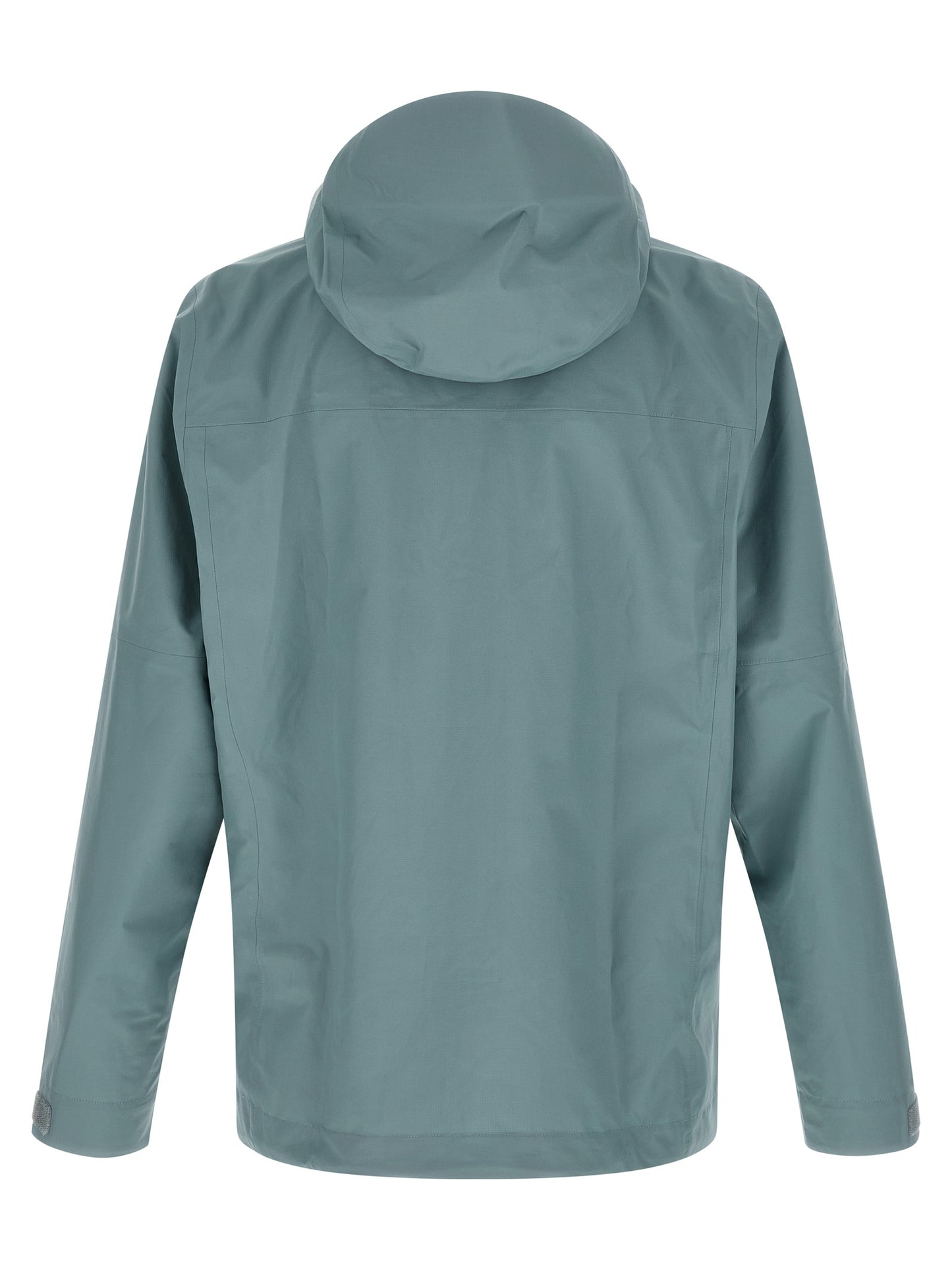 Hooded Windbreaker Jacket by PATAGONIA for men in polyester light-blue features an enduring silhouette, showcasing technical water-resistant, pockets, hooded & windproof and a sophisticated hooded neckline for a truly enduring aesthetic.