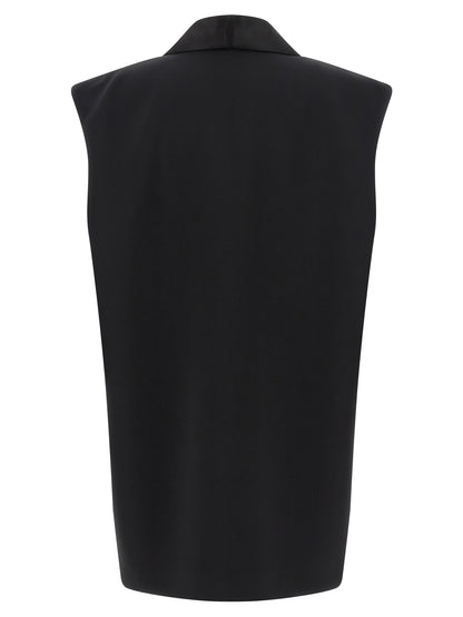 DI.LA3 PARI' Women's Satin Viscose Vest - Black