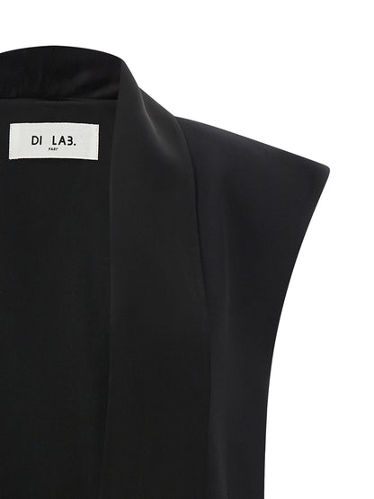 DI.LA3 PARI' Women's Satin Viscose Vest - Black