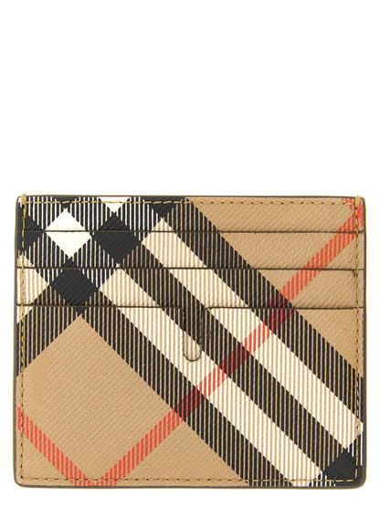 Cardholder Card Case by Burberry for men in poly cotton & leather beige & print features an meticulous design, elegantly showcasing the refined Sandon Poly Cotton & Leather Cardholder Card Case aesthetic while integrating sophisticated card-organization compact-design.
