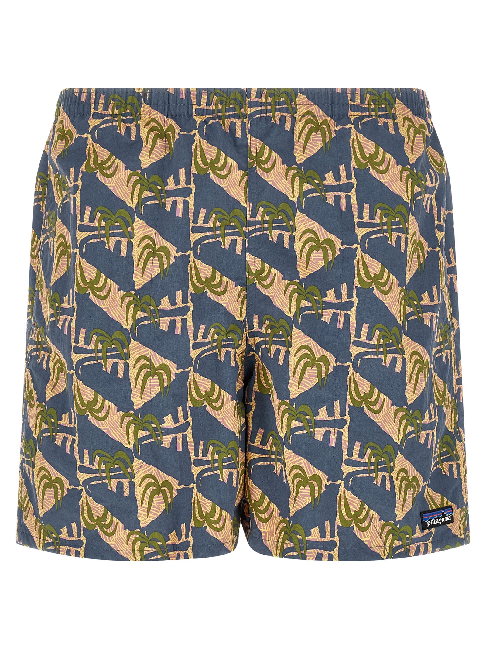 Swim Shorts by PATAGONIA for men in nylon polyester & mesh blue & signature features a resort ready silhouette, capturing the beach-ready style of the Men's Nylon Polyester & Mesh Swim Shorts collection.