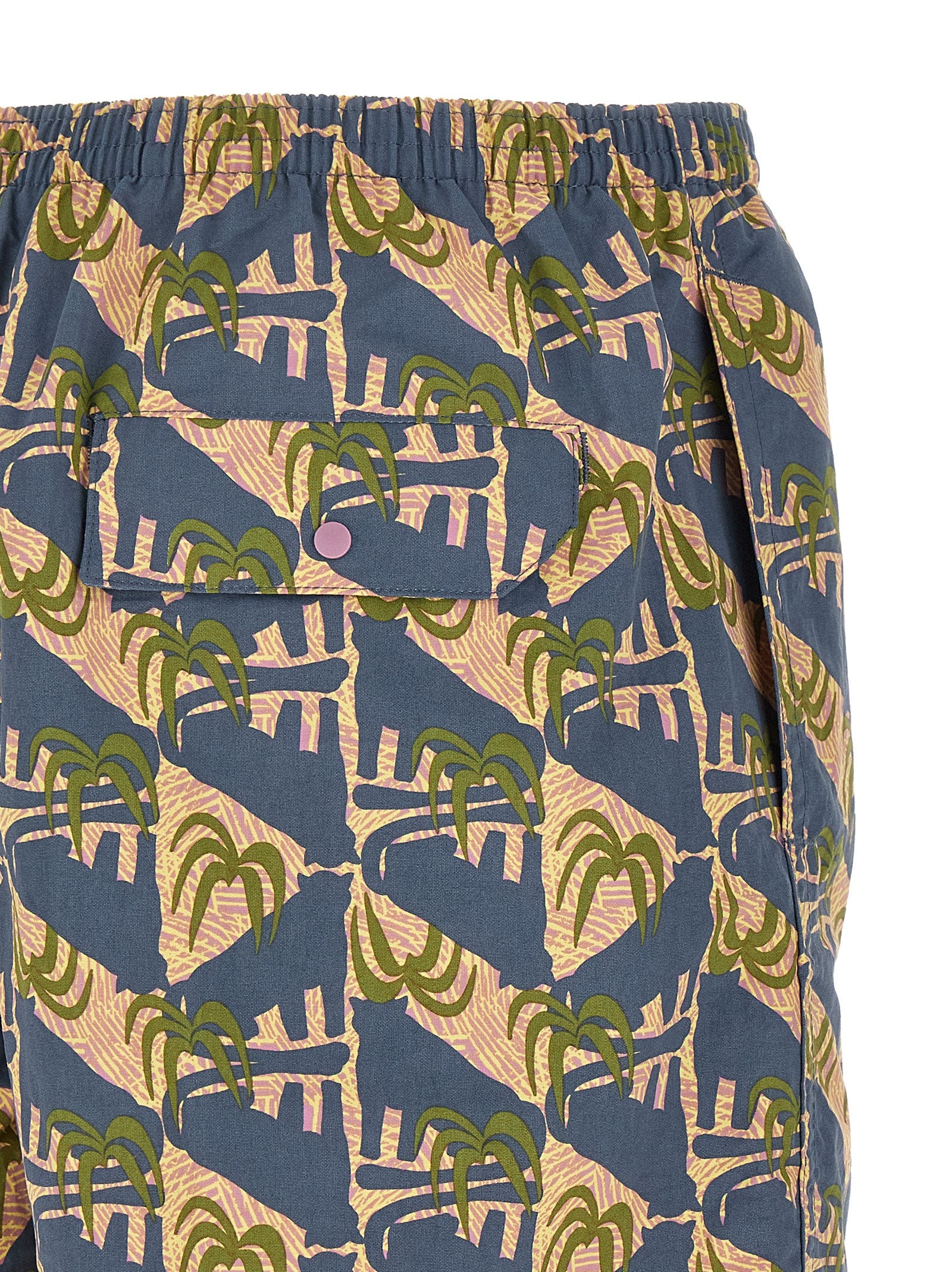 Swim Shorts by PATAGONIA for men in nylon polyester & mesh blue & signature features a refined silhouette, showcasing the premium design of this Men's Nylon Polyester & Mesh Swim Shorts.