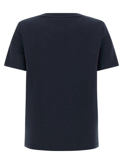 T-Shirt by S Max Mara for women in stretch polyester cotton blue features a plush silhouette, showcasing a sophisticated crew neckline and for a truly plush finish.
