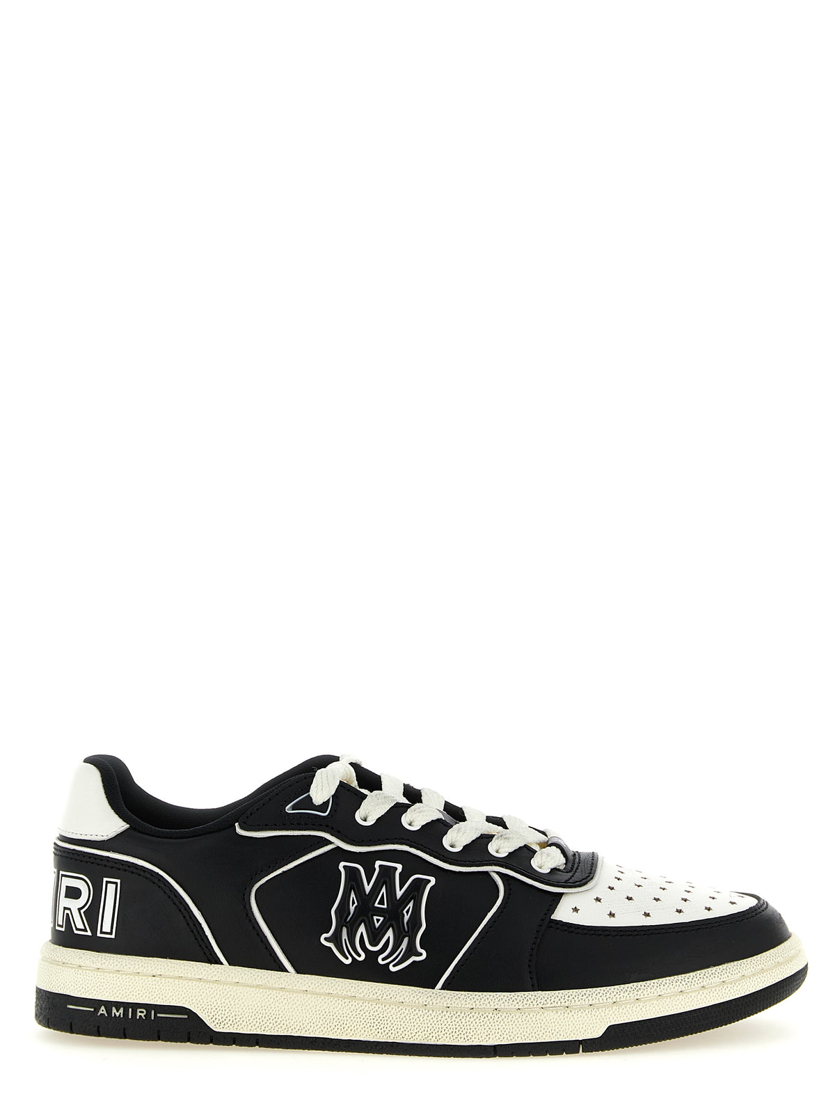 Amiri Men's Low Top Modacrylic Leather Sneakers - Bicolour Black White