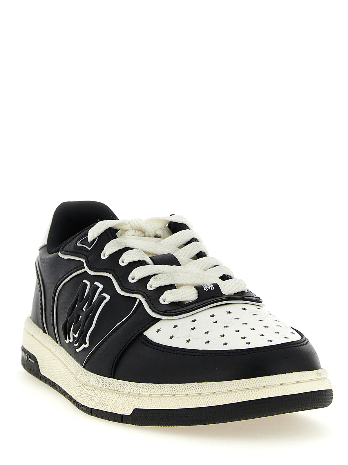 Amiri Men's Low Top Modacrylic Leather Sneakers - Bicolour Black White