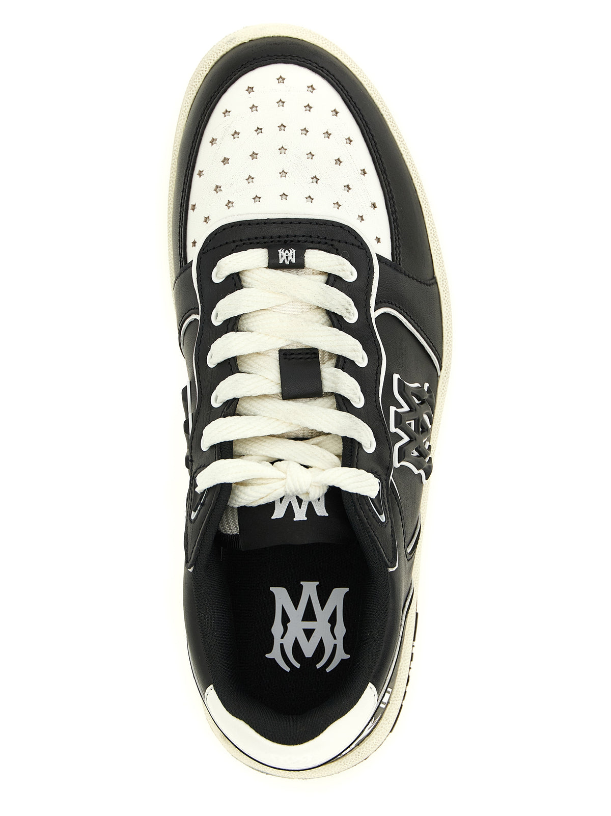 Amiri Men's Low Top Modacrylic Leather Sneakers - Bicolour Black White
