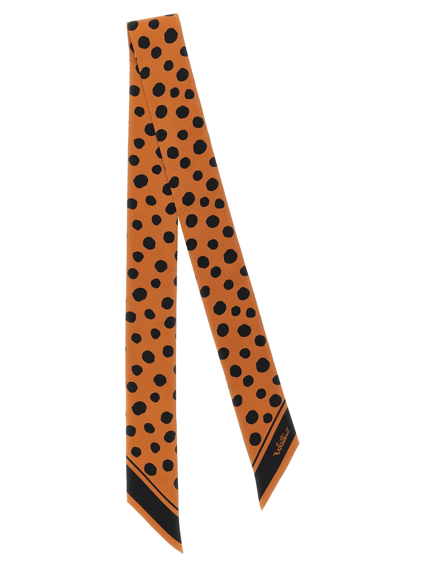 Valentino Garavani Aren Silk Foulard Scarf - Brown Patterned