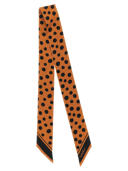 Valentino Garavani Aren Silk Foulard Scarf - Brown Patterned