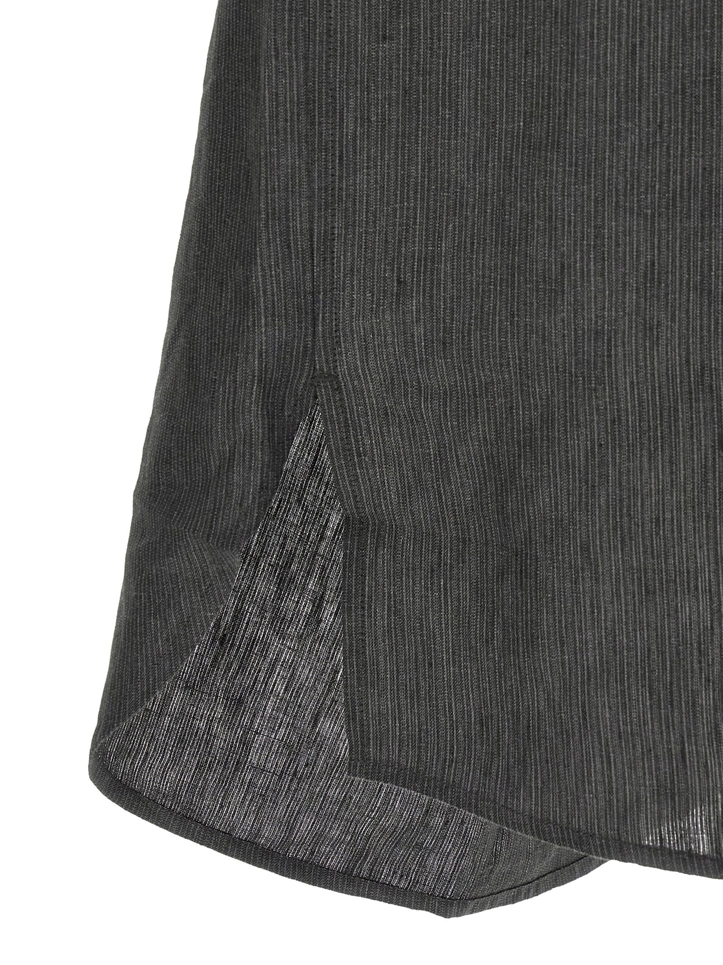 Shirt by Jacquemus for men in linen gray & striped presents a discerning silhouette, showcasing a sophisticated and for a truly discerning finish.