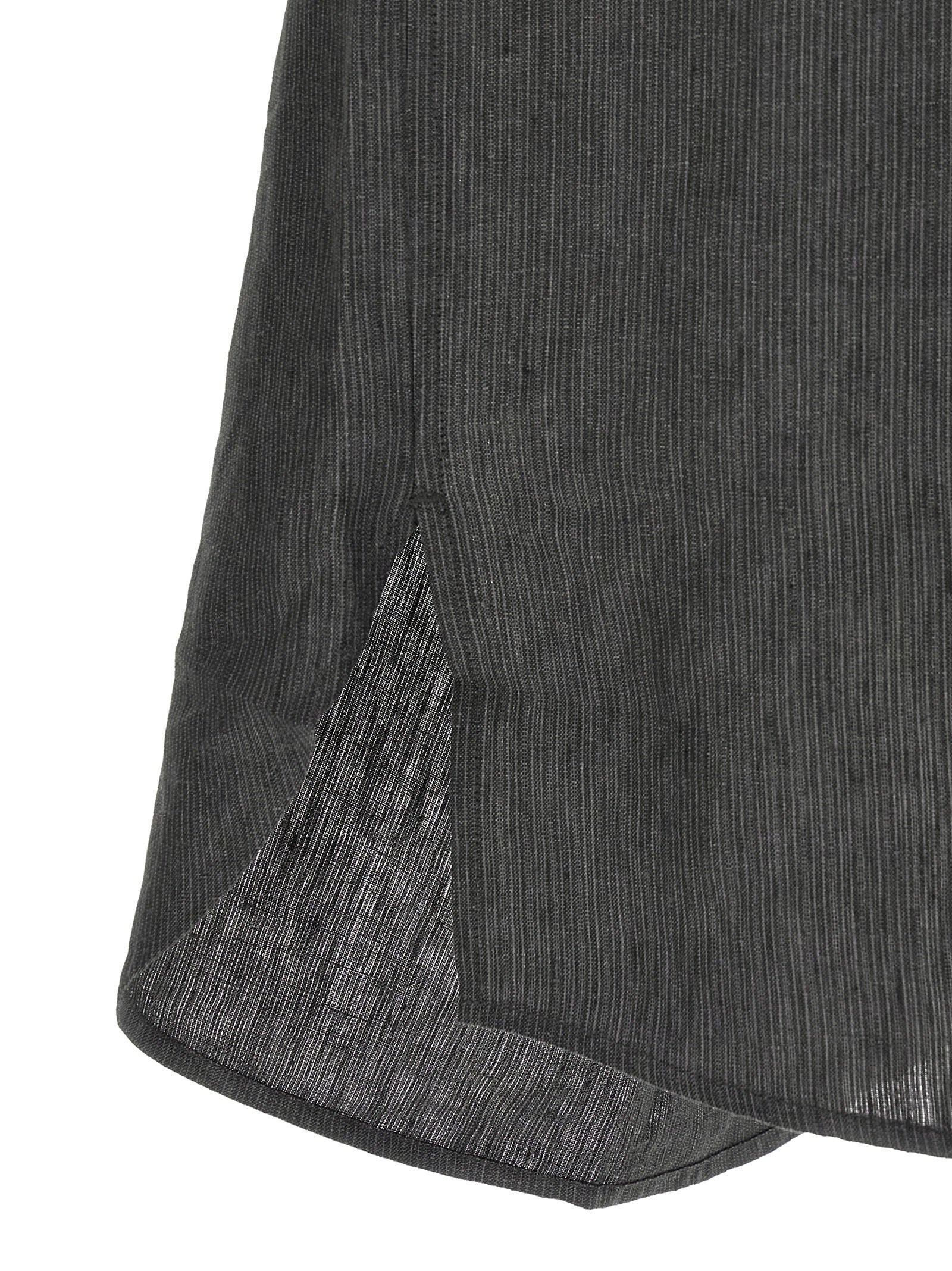 Shirt by Jacquemus for men in linen gray & striped presents a discerning silhouette, showcasing a sophisticated and for a truly discerning finish.