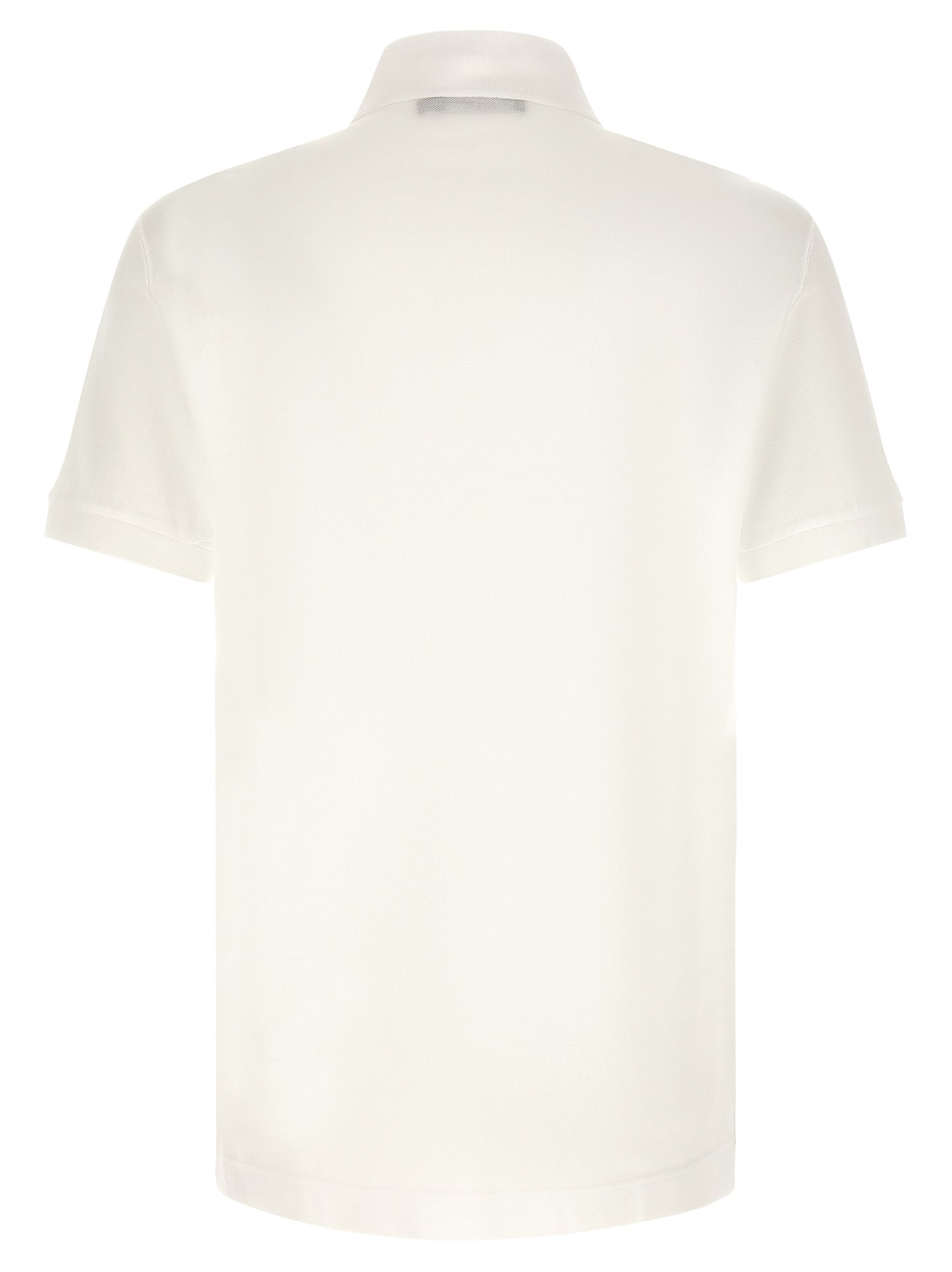 Dolce & Gabbana Men's Leather & Cotton Polo Shirt - White
