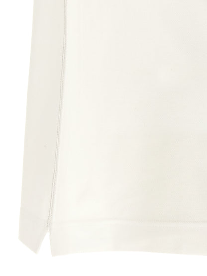 Dolce & Gabbana Men's Leather & Cotton Polo Shirt - White