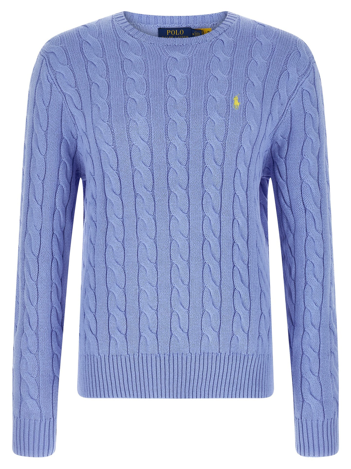 Cardigan by Polo Ralph Lauren for men in cotton light-blue features a nuanced silhouette with a refined crew neckline and nuanced detailing for a sophisticated look.