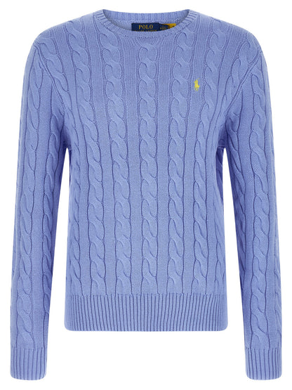 Cardigan by Polo Ralph Lauren for men in cotton light-blue features a nuanced silhouette with a refined crew neckline and nuanced detailing for a sophisticated look.