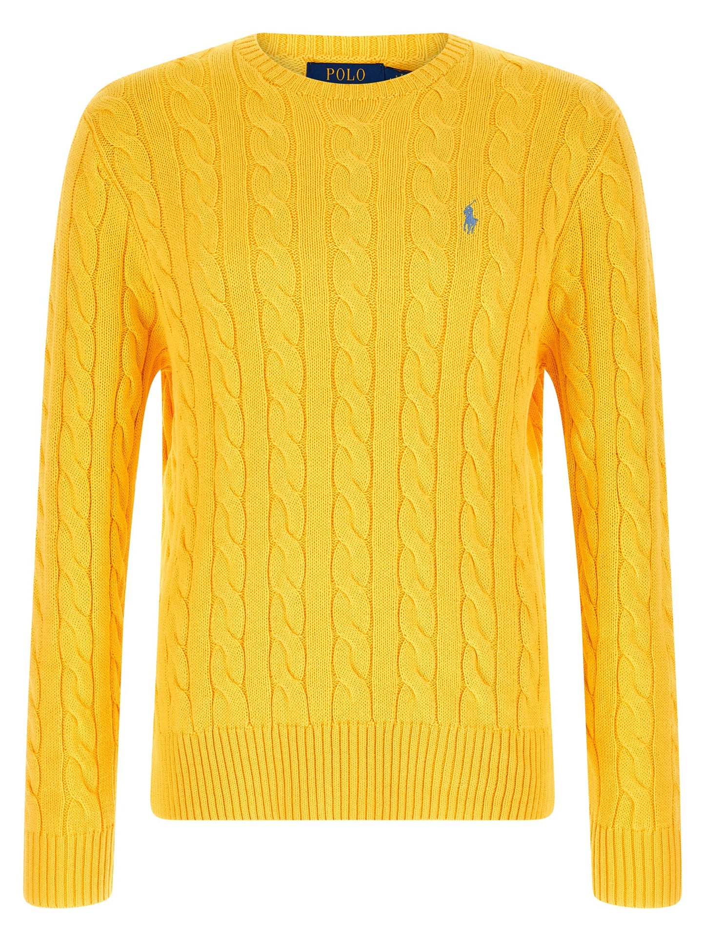 Cardigan by Polo Ralph Lauren for men in cotton bicolour & yellow features an impeccable silhouette, showcasing a sophisticated crew neckline and detail for a truly impeccable finish.