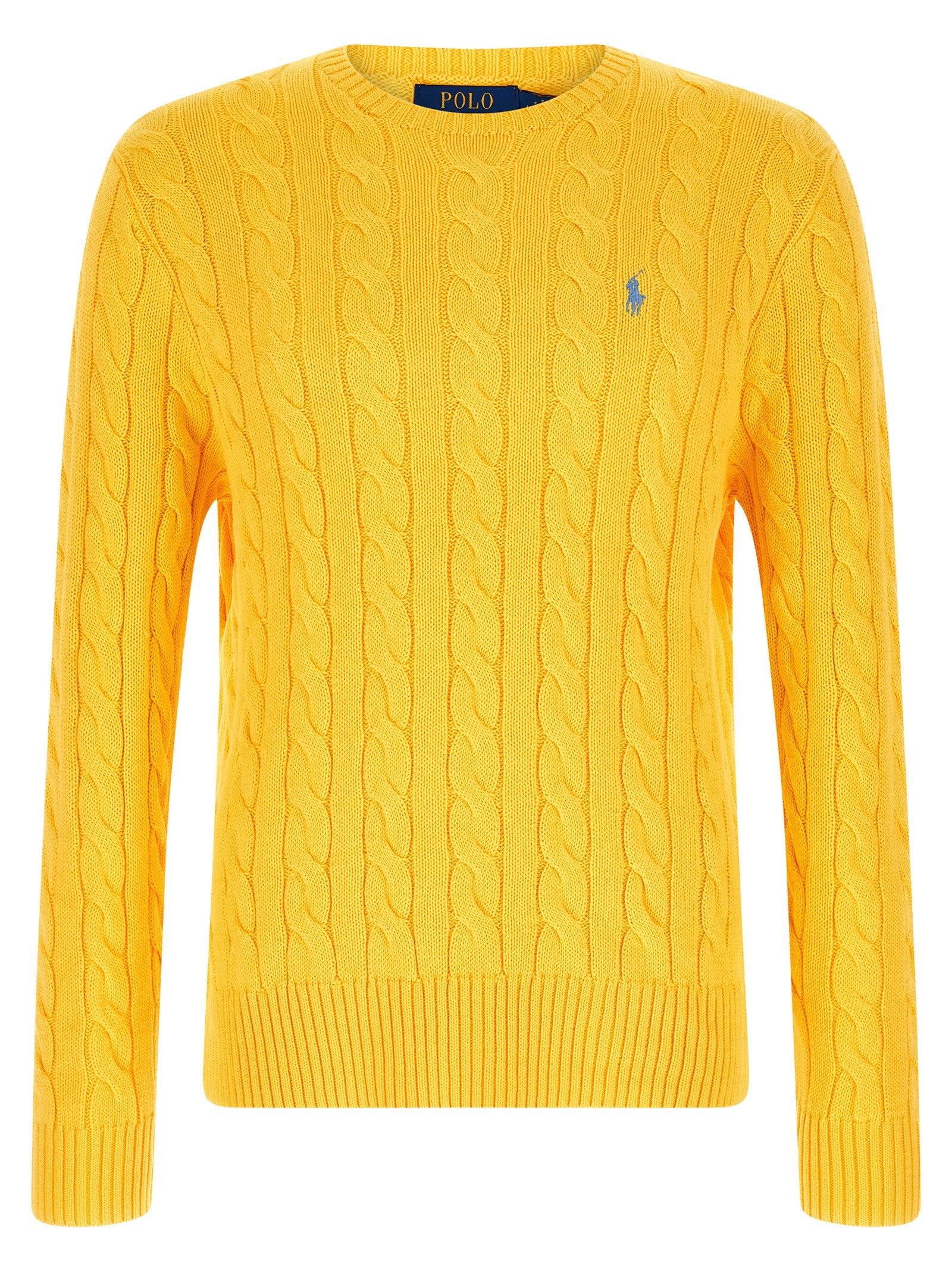 Cardigan by Polo Ralph Lauren for men in cotton bicolour & yellow features an impeccable silhouette, showcasing a sophisticated crew neckline and detail for a truly impeccable finish.