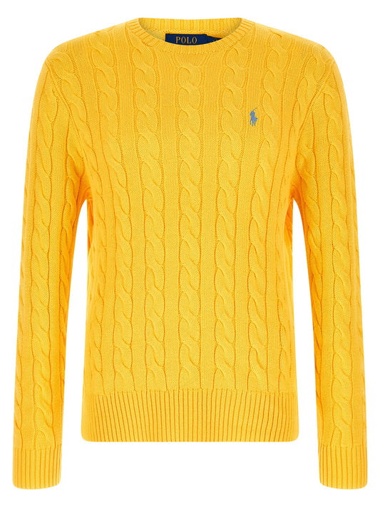 Cardigan by Polo Ralph Lauren for men in cotton bicolour & yellow features an impeccable silhouette, showcasing a sophisticated crew neckline and detail for a truly impeccable finish.