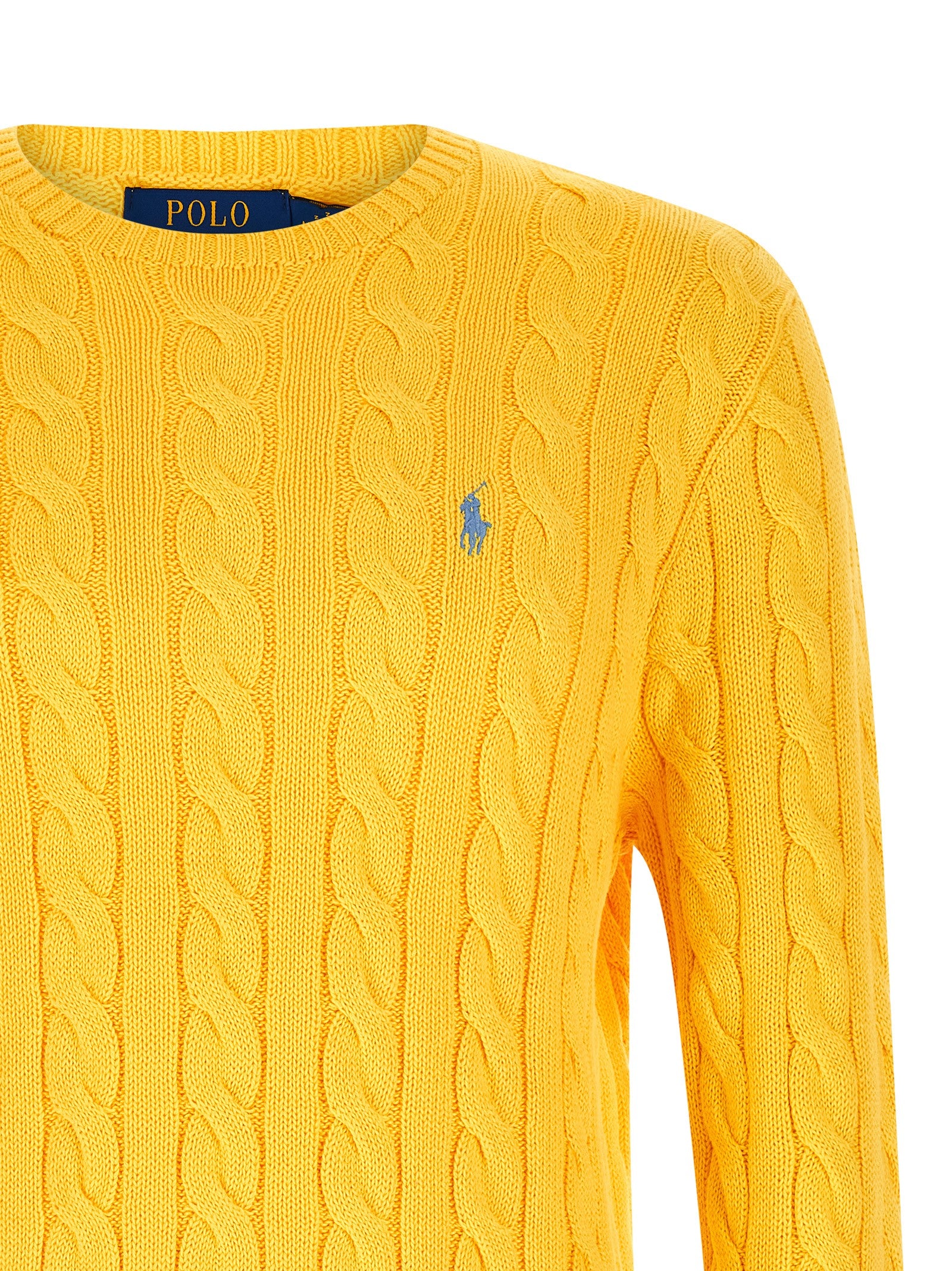 Cardigan by Polo Ralph Lauren for men in cotton bicolour & yellow features an impeccable silhouette, showcasing a sophisticated crew neckline and detail for a truly impeccable finish.