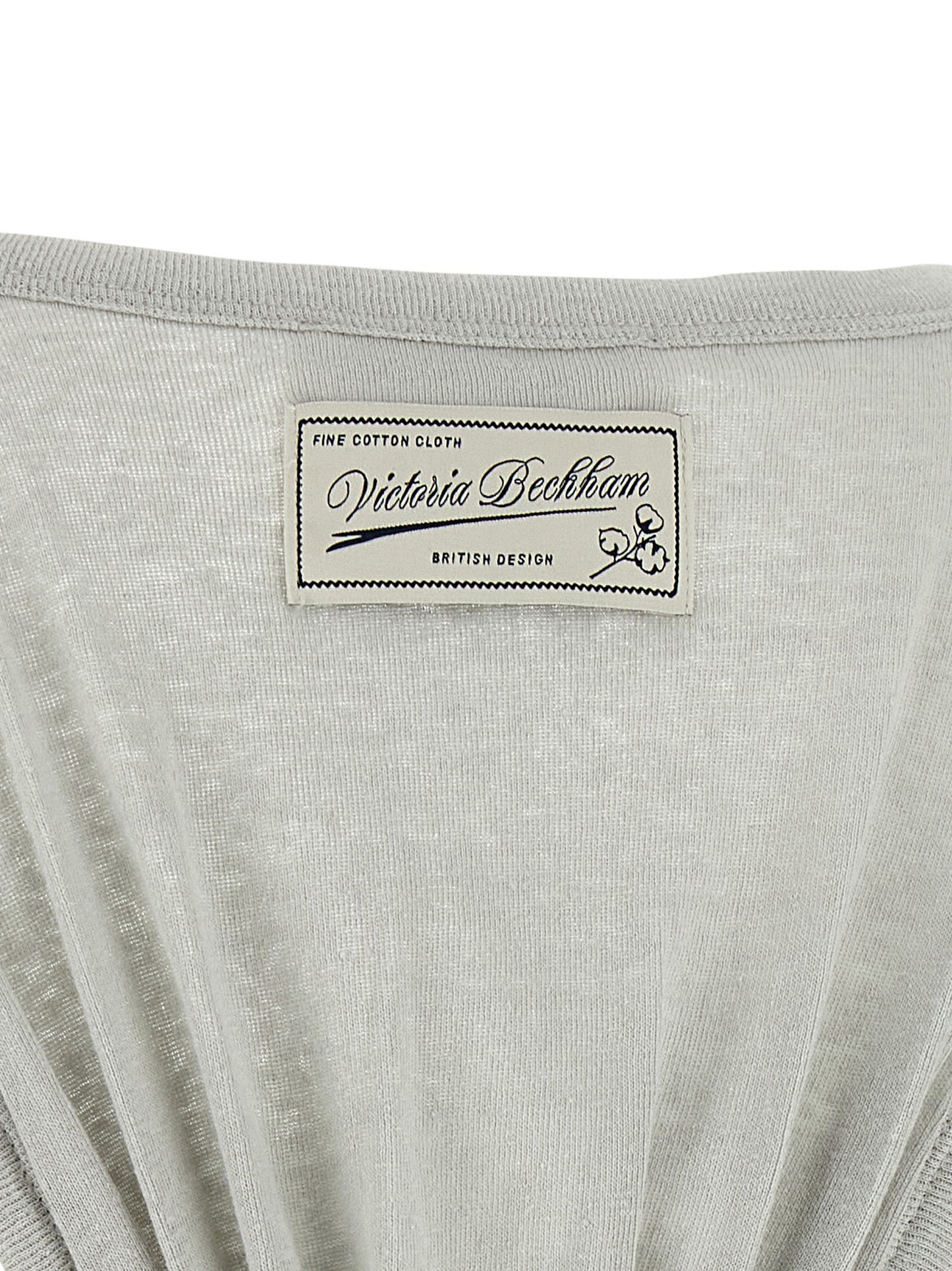 Tank Top by Victoria Beckham for women in organic cotton & wool gray & signature showcases a sumptuous silhouette, artfully detailed with a sumptuous and for a truly sumptuous finish.