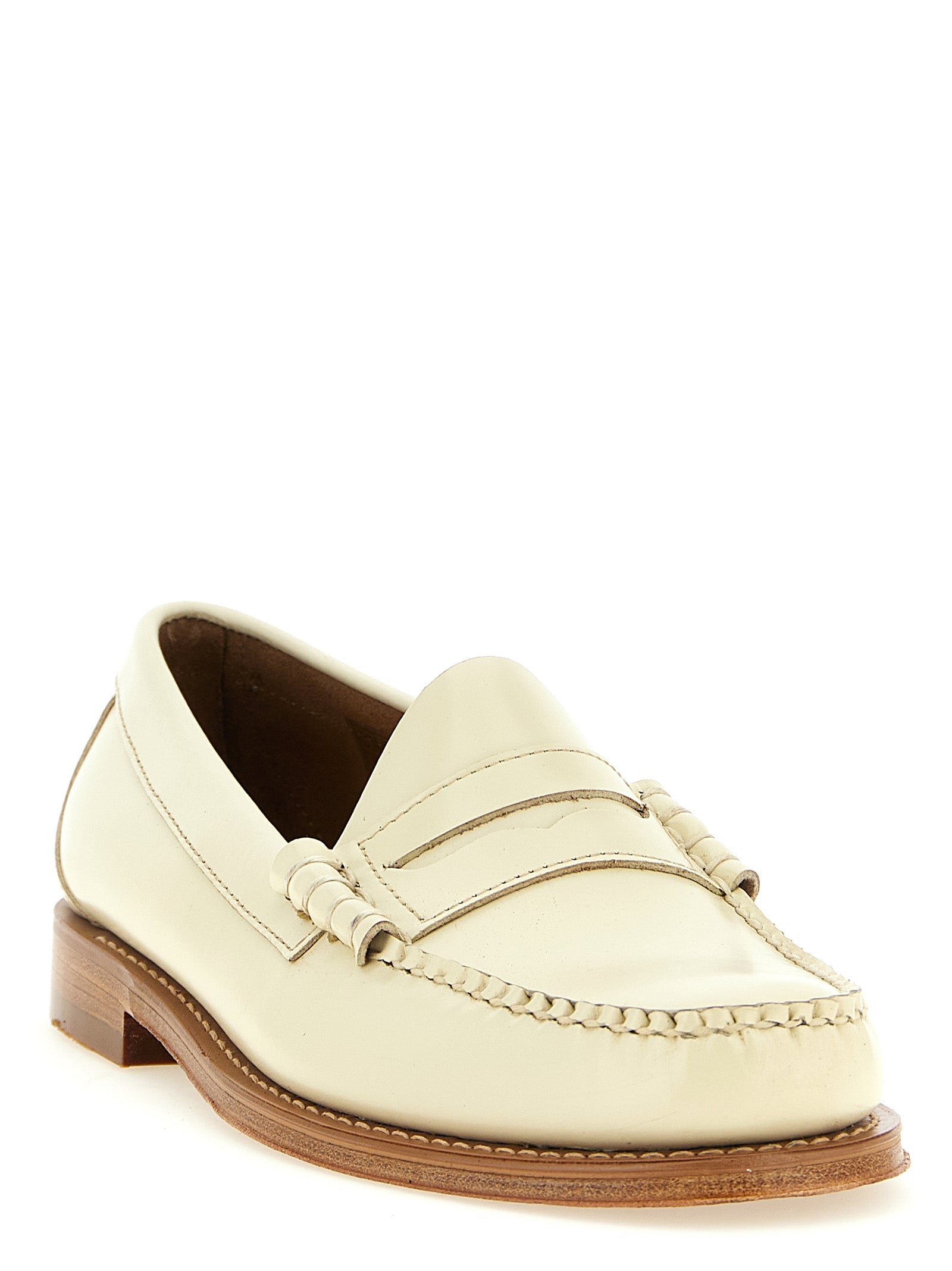 Loafer Slip-On Shoes by G.H. BASS for men in cowhide leather beige showcases a impeccable silhouette as Men's Cowhide Leather Loafer Slip-On Shoes, artfully designed with a impeccable and refined for a impeccable finish.