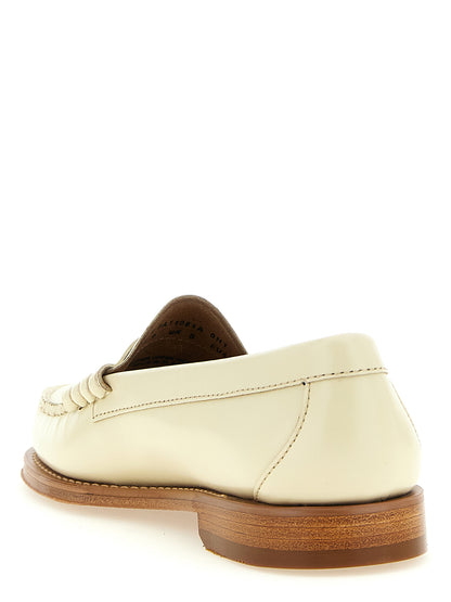 Loafer Slip-On Shoes by G.H. BASS for men in cowhide leather beige features an ergonomic silhouette, perfectly showcasing Men's Cowhide Leather Loafer Slip-On Shoes with its distinct and elegant .