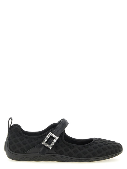 Ballet Flat Shoes by Roger Vivier for women in polyamide leather & crystal black & patterned features an captivating silhouette, showcasing the captivating style of the Viv Women's Polyamide Leather & Crystal Ballet Flat Shoes with its distinct and refined .