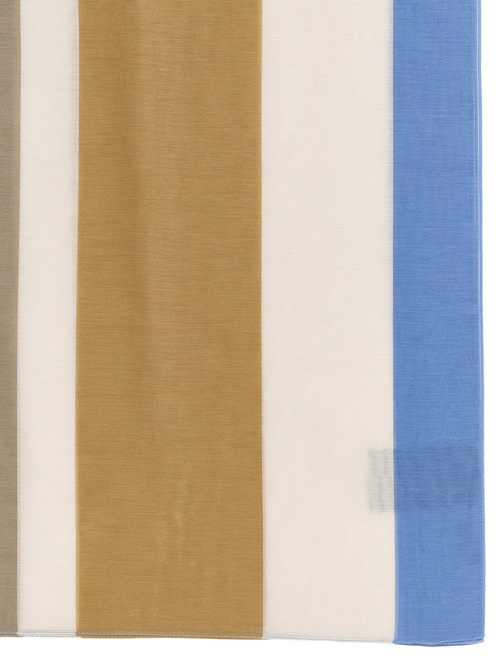 Scarf by Saint Laurent for women in cotton & silk multicolor, jacquard & striped features a timeless silhouette, artfully capturing the essence of the timeless Cassandre Cotton & Silk Scarf design for a sophisticated look.