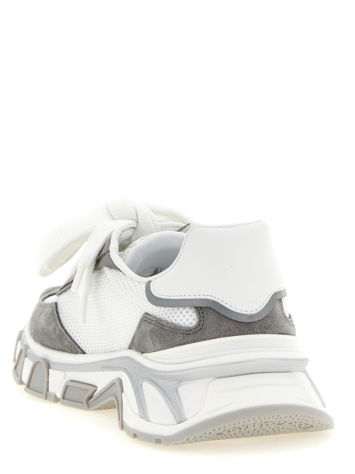 Athletic Sneakers by Dolce & Gabbana for women in tu polyester & suede calf leather gray features an exquisite silhouette, showcasing the premium athletic style of the Women's Athletic TU Polyester & Suede Calf Leather Sneakers with an exquisite finish.